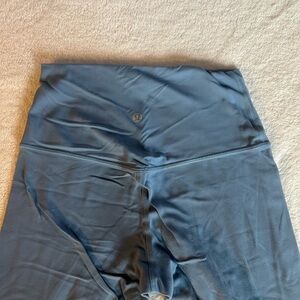 Lululemon Blue High-Waisted Leggings 28” hemmed to 26”